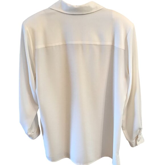 Da-Rue of California 70s Embroidered Tunic Top: Cream Geometric Blouse Size 10 - Picture 2 of 8